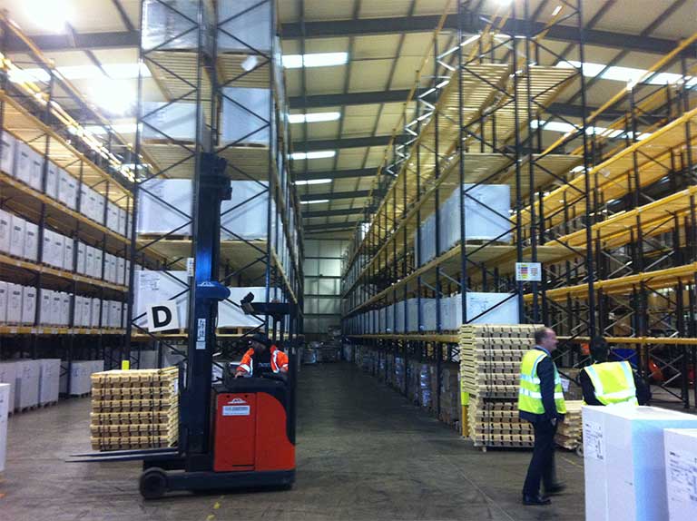 Pallet Racking Workers using Pallet Racking
