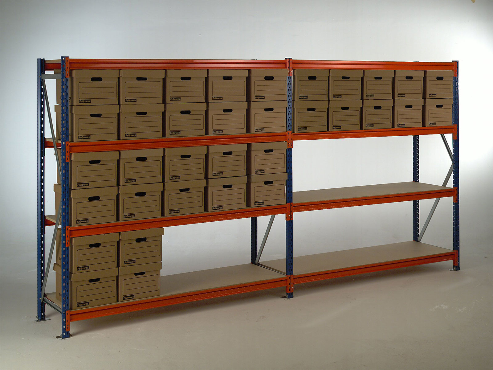 Long Span Shelving in use
