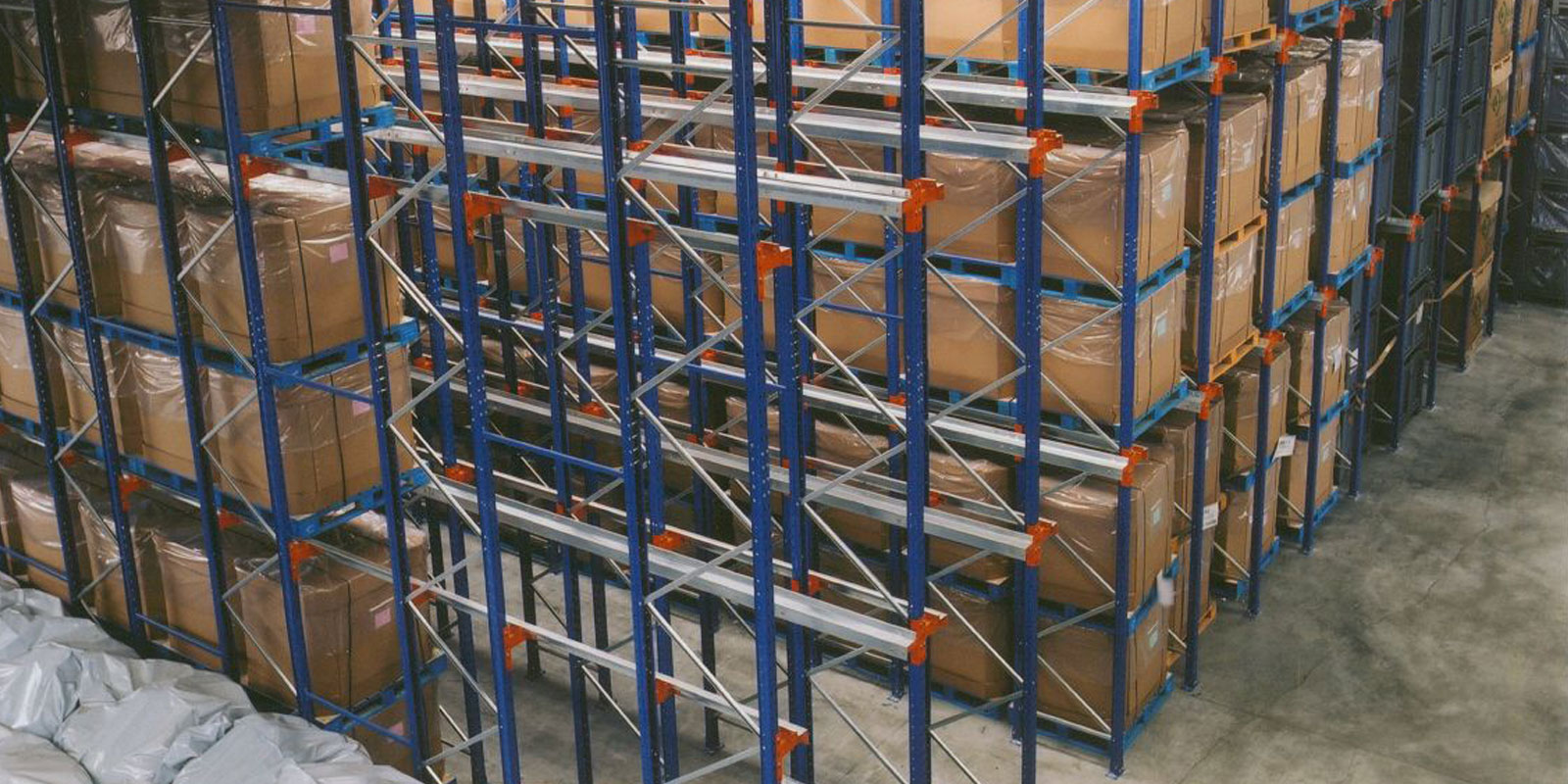 Drive in racking in use